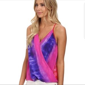 Amanda Uprichard. Crossover Cami in Tie Dye. Size: Small